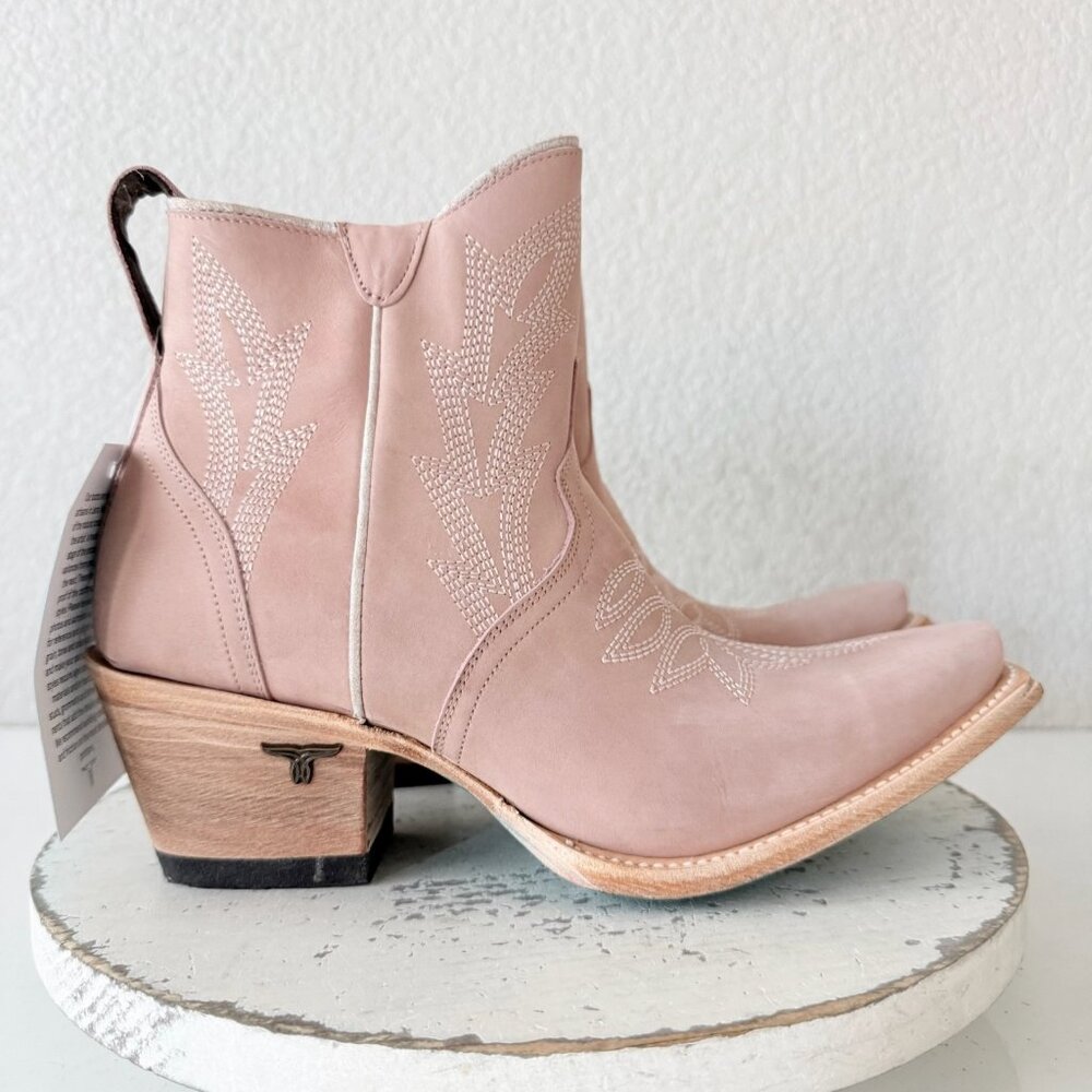 Lane Boots Gallatin Womens Cowboy Bootie Pink Western Short Boots Snip Toe 9.5 - Picture 2 of 12